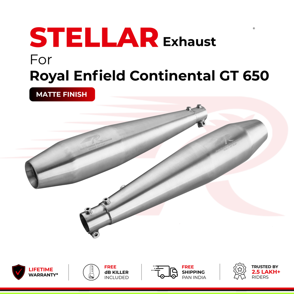 Stellar Exhaust for Royal Enfield Continental GT 650 - Matte Finish