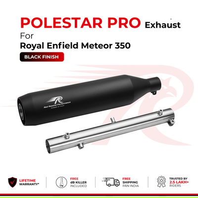 Polestar Pro Exhaust for Royal Enfield Meteor 350 - Black Finish