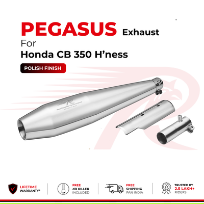 Pegasus Exhaust for Honda CB 350 H'ness- Polish