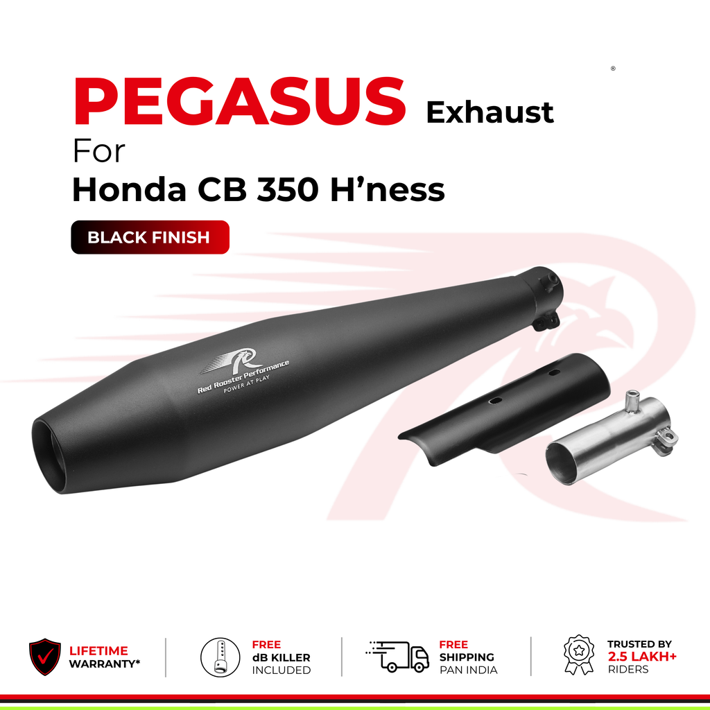 Pegasus Exhaust for Honda CB 350 H'ness- Black