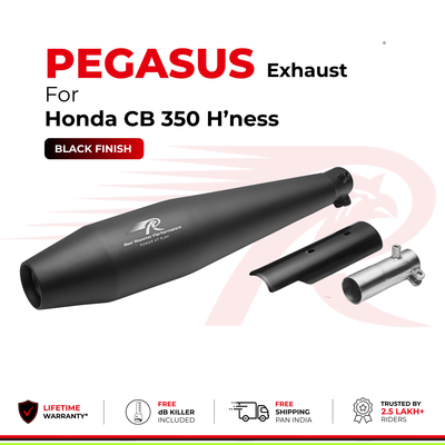 Pegasus Exhaust for Honda CB 350 H'ness- Black