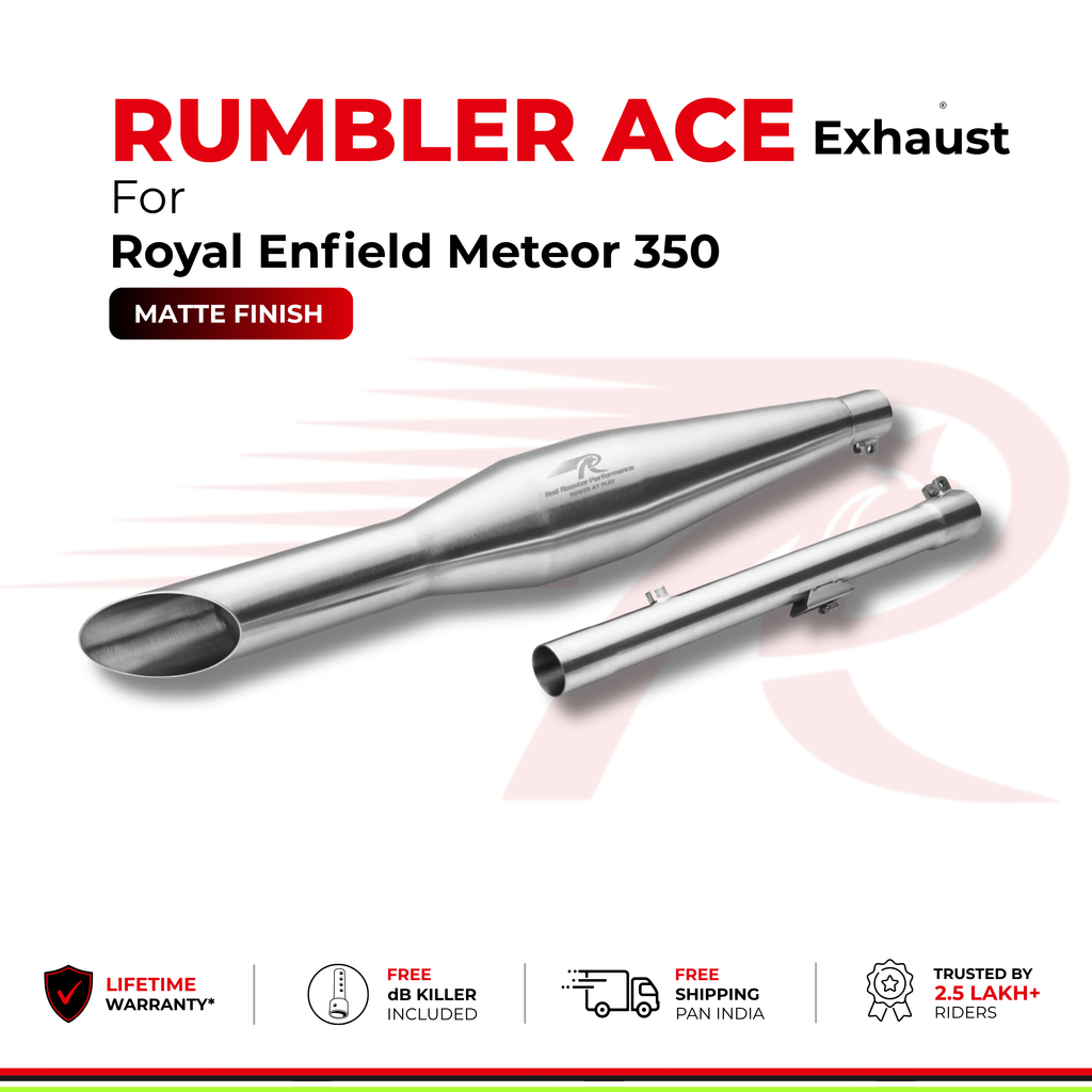 Rumbler Ace Exhaust for Royal Enfield Meteor 350 - Matte Finish