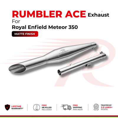 Rumbler Ace Exhaust for Royal Enfield Meteor 350 - Matte Finish