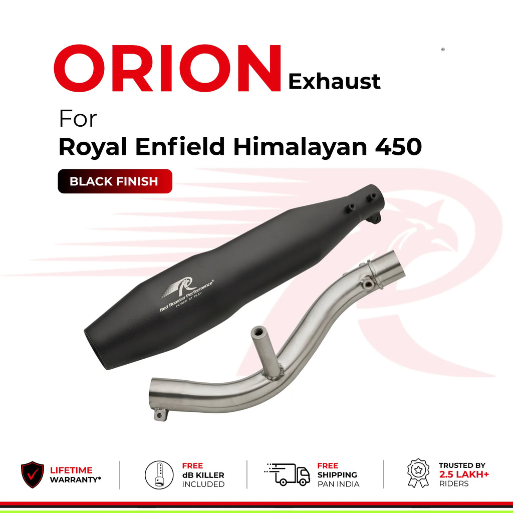 Orion Exhaust for Royal Enfield Himalayan 450 - Black Finish