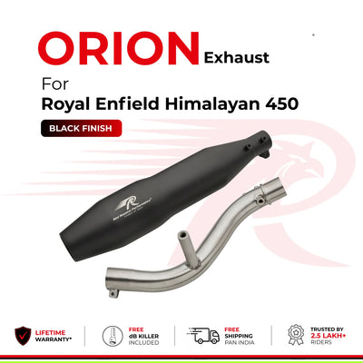 Orion Exhaust for Royal Enfield Himalayan 450 - Black Finish