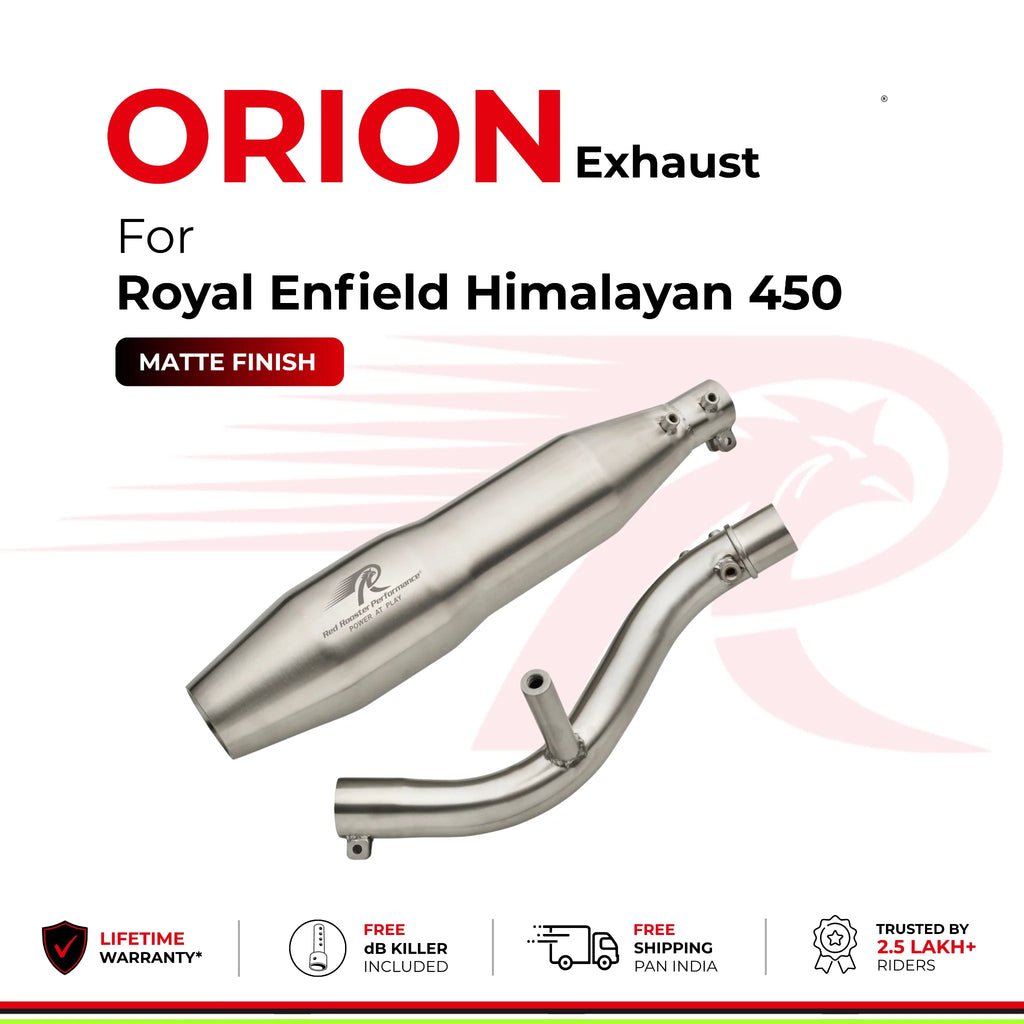 Orion Exhaust for Royal Enfield Himalayan 450 - Matte Finish