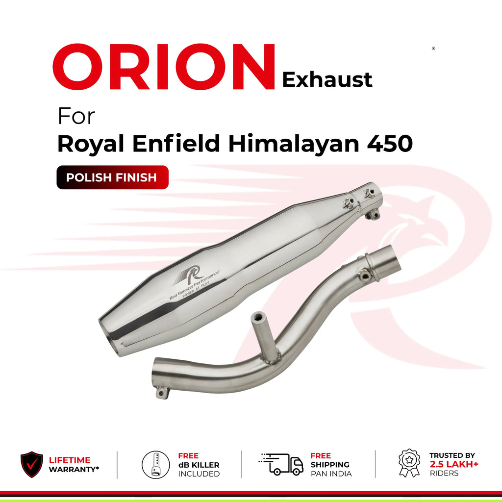 Orion Exhaust for Royal Enfield Himalayan 450 - Polish Finish
