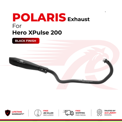 Polaris Exhaust for Hero Xpulse 200 - Black Finish