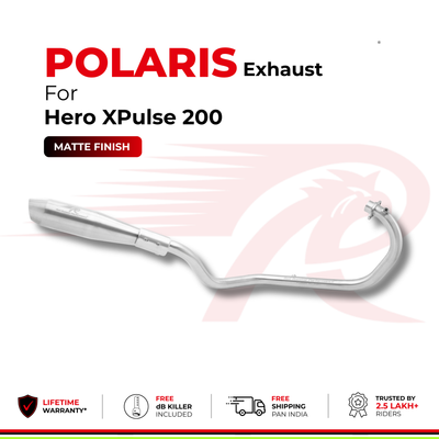Polaris Exhaust for Hero Xpulse 200 - Matte Finish