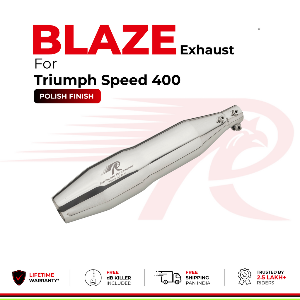 Blaze Exhaust for Triumph Speed 400 - Polish Finish