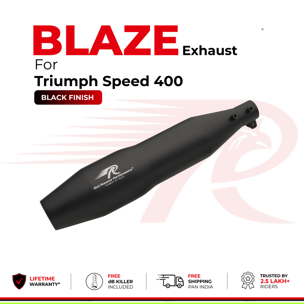 Blaze Exhaust for Triumph Speed 400 - Black Finish