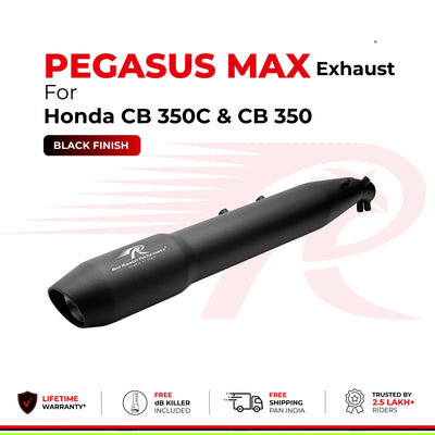 Pegasus Max Exhaust for Honda CB 350 & 350 C - Black Finish