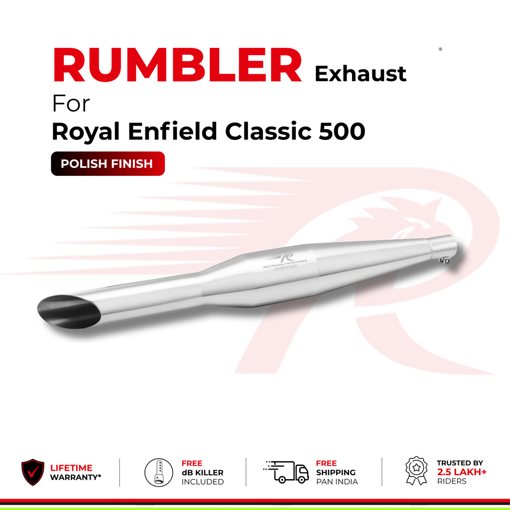 Rumbler Exhaust for Royal Enfield Classic 500 (2010 - 2026) - Matte Finish
