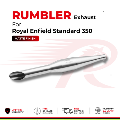 Rumbler Exhaust for Royal Enfield Standard 350 (2010 - 2026) - Matte Finish