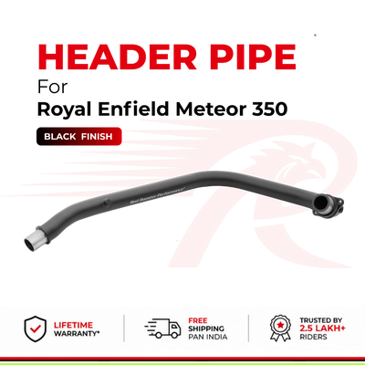 Header Pipe / Bend Pipe for Royal Enfield Meteor 350 - Black