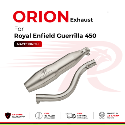 Orion Exhaust For Royal Enfield Guerrilla 450 - Matte Finish