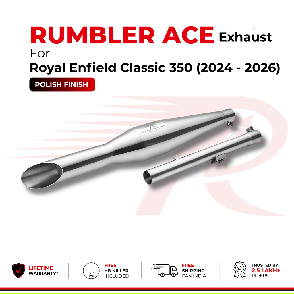RRP Rumbler Ace (Polish) Exhaust for Royal Enfield Classic 350 (2024–2026)
