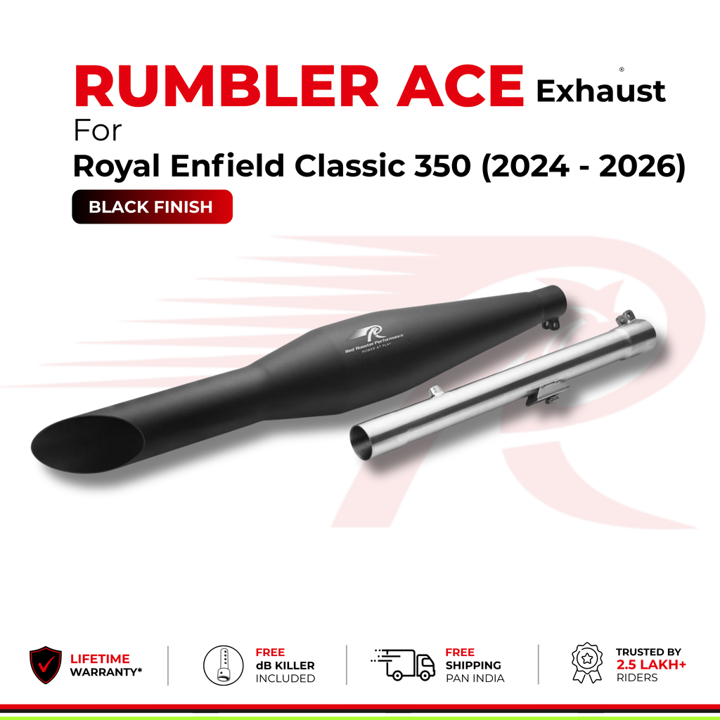 RRP Rumbler Ace (Black) Exhaust for Royal Enfield Classic 350 (2024–2026)