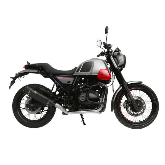 Vertex Exhaust for Royal Enfield Scram 411 - Black Finish