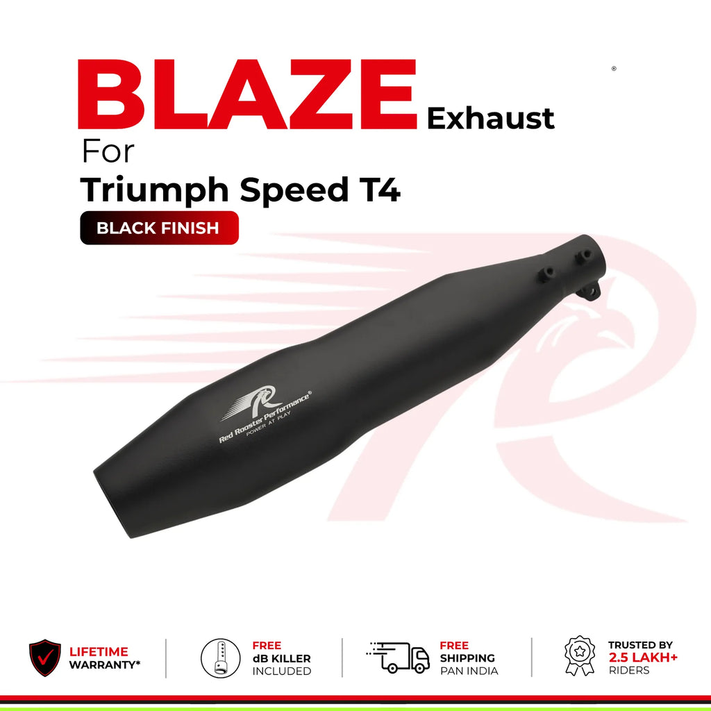 Blaze Exhaust for Triumph Speed 400 - Black Finish