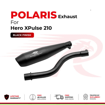 Polaris Exhaust for Hero Xpulse 210 - Black Finish